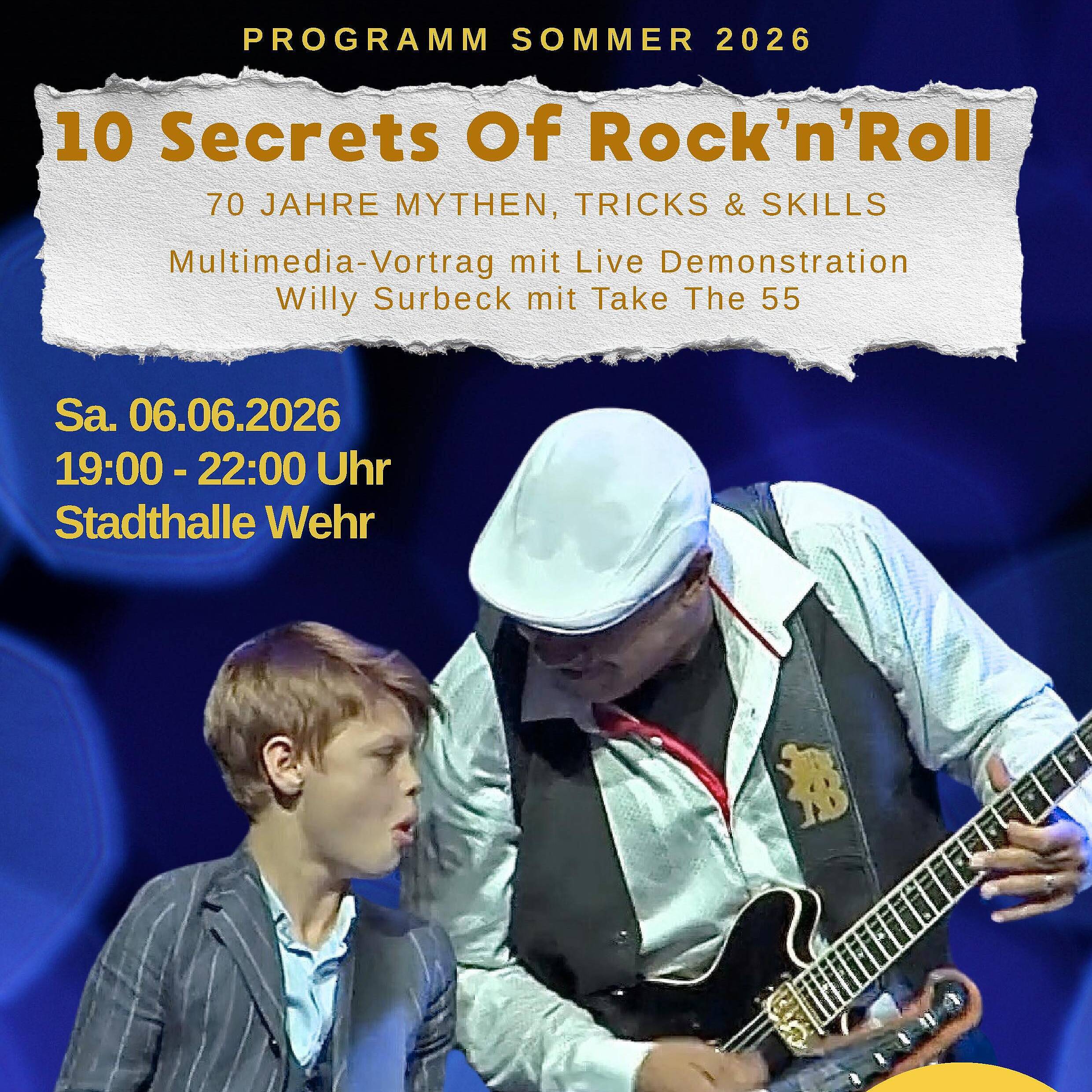Öffnet die Seite 'Multimedia-Show & Konzert: 10 Secrets of Rock'n'Roll'